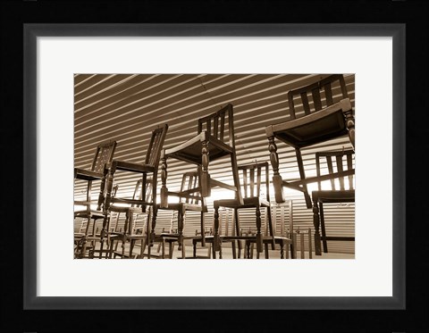 Framed Hanging Chairs, Wilmington, Illinois Print