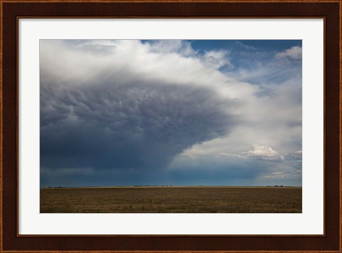 Framed Storm Cell Forms Over Prairie, Kansas Print