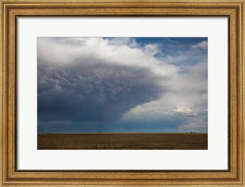 Framed Storm Cell Forms Over Prairie, Kansas Print