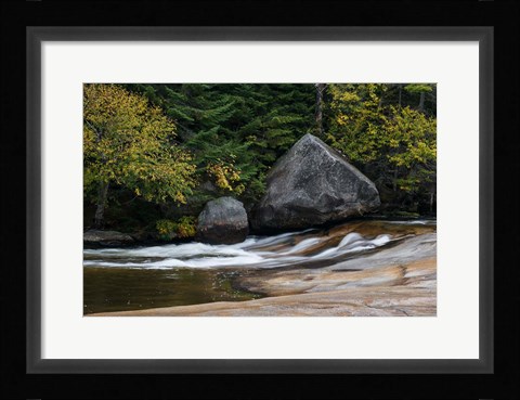 Framed Ledge Falls At Baxter State Park, Maine Print