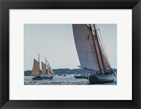 Framed Schooners Sailling, Massachusetts Print