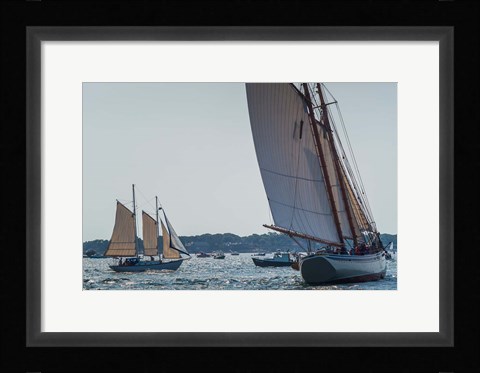 Framed Schooners Sailling, Massachusetts Print