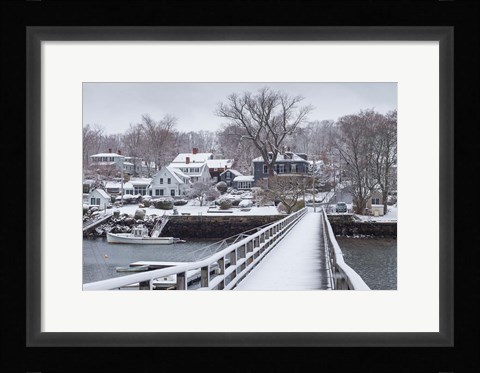 Framed Cape Ann In The Winter, Massachusetts Print