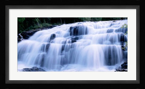 Framed Wide Cascade Of Bond Falls On The Ontonagon River Print