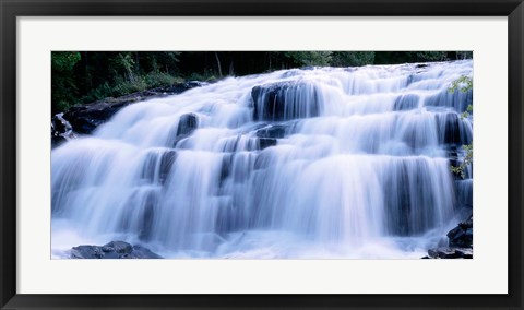 Framed Wide Cascade Of Bond Falls On The Ontonagon River Print