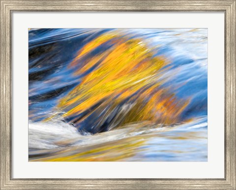 Framed Flowing Rapids Of The Ontonagon River Print