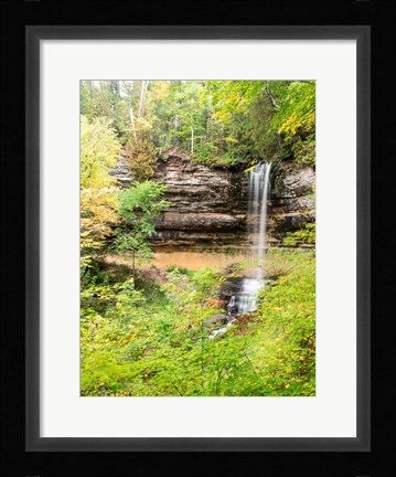Framed Munising Falls In Autumn, Michigan Print