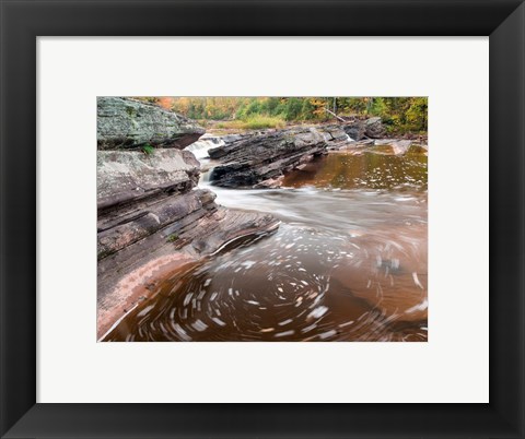 Framed Bonanza Falls Whirlpool, Michigan Print