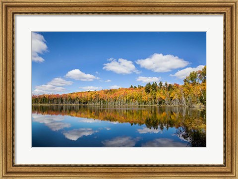 Framed Panoramic View Of Pete&#39;s Lake, Michigan Print