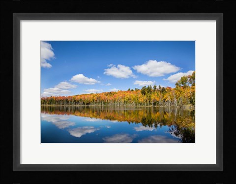 Framed Panoramic View Of Pete's Lake, Michigan Print