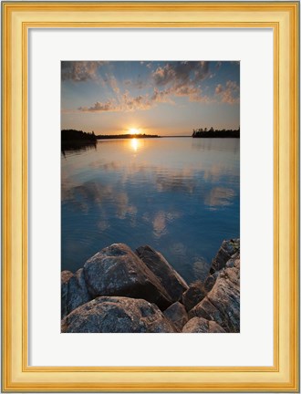 Framed Sunset On Kabetogama Lake, Voyageurs National Park Print