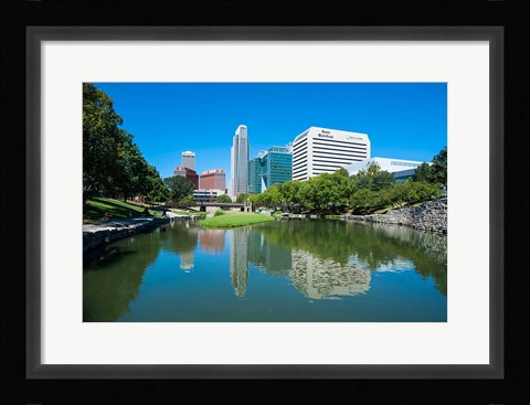 Framed City Park Lagoon In Omaha, Nebraska Print