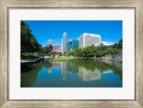 Framed City Park Lagoon In Omaha, Nebraska Print