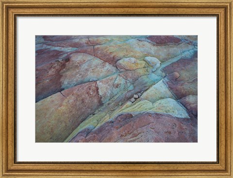 Framed Eroded Layered Sandstone, Nevada Print