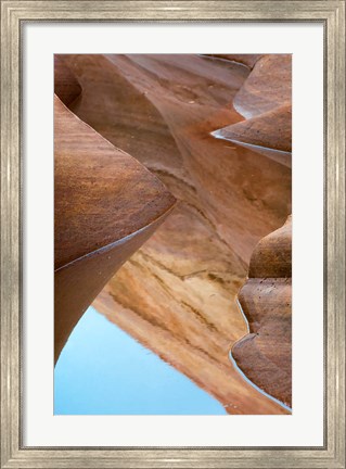 Framed Water Filled Slot Canyon, Nevada Print