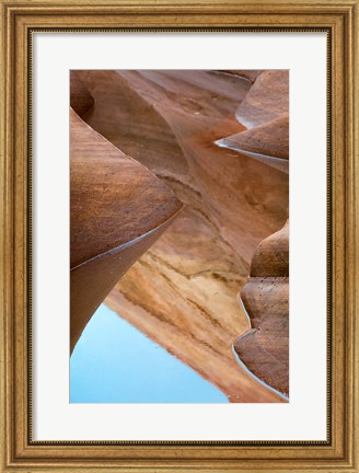 Framed Water Filled Slot Canyon, Nevada Print
