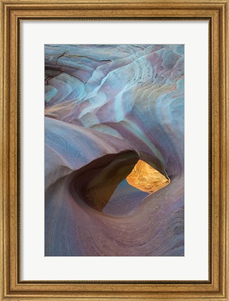 Framed Swirling Polished Sandstone Design, Nevada Print