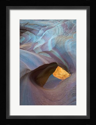 Framed Swirling Polished Sandstone Design, Nevada Print