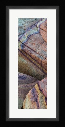 Framed Abstract Lines In Sandstone Rocks At Valley Of Fire State Park Print