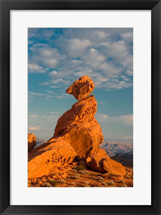 Framed Sunset On Balancing Rock, Nevada Print