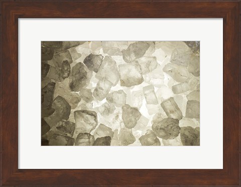 Framed Close-Up Of A Pile Of Rock Salt, York, Maine Print