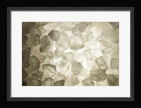 Framed Close-Up Of A Pile Of Rock Salt, York, Maine Print