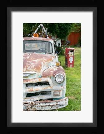 Framed Rusted Antique Automobile, Tucumcari, New Mexico Print