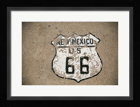 Framed New Mexico State Route 66 Sign Print