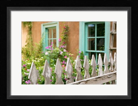 Framed Home Garden, Taos, New Mexico Print