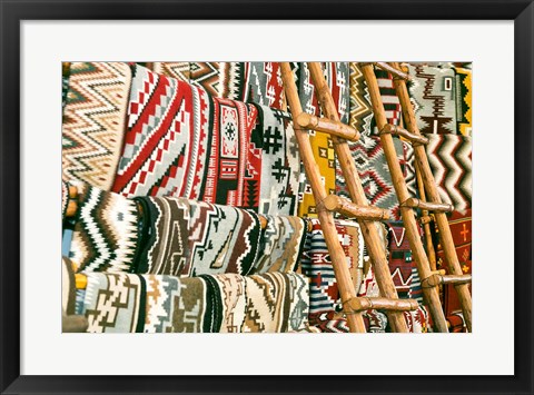 Framed Native American Rugs, Albuquerque, New Mexico Print