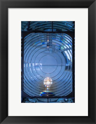 Framed Close Up Of The Antique Fresnel Lighthouse Beacon, Fire Island Print
