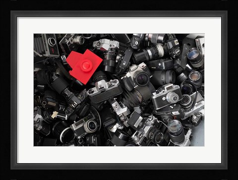 Framed Camera Sculpture At The Bushwick Arts Festival, Brooklyn, New York Print