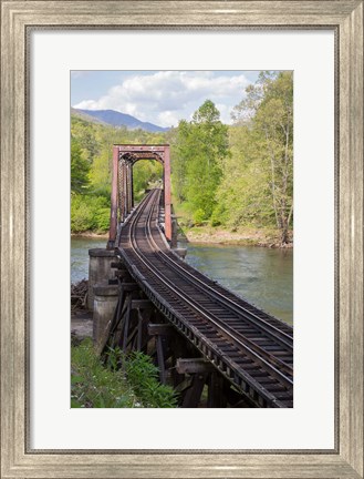 Framed Abandoned Railroad Trestle, North Carolina Print