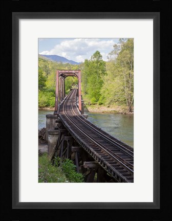Framed Abandoned Railroad Trestle, North Carolina Print