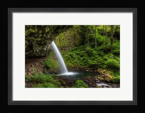 Framed Ponytail Falls, Oregon Print