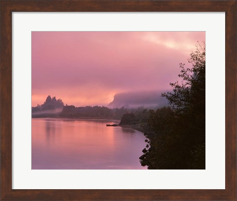 Framed Fog Along The Columbia River, Oregon Print