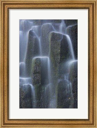 Framed Uwaterfalls Over Basalt Columns, Oregon Print