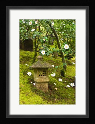 Framed Spring Pagoda, Portland Japanese Garden, Oregon Print