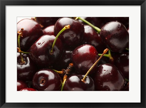 Framed Close-Up Of Fresh Cherries Print