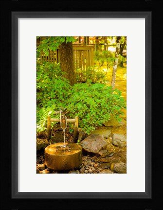 Framed Japanese Garden, Dundee, Oregon Print
