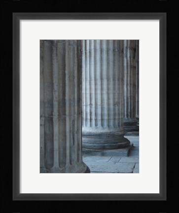 Framed Columns Of The Merchants Exchange Building, Pennsylvania Print