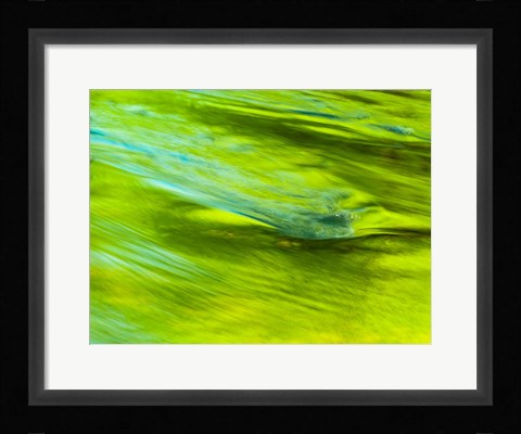Framed Spring Reflection On The Little Pigeon River Print