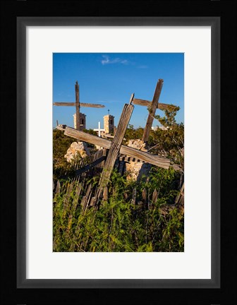 Framed Cemetery In Old Terlingua, Texas Print