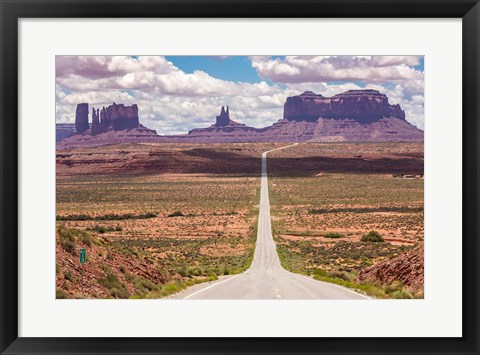 Framed Road Through Monument Valley Print
