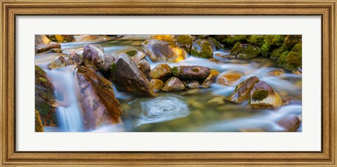 Framed Scenic View Of The Little Cottonwood Creek Print