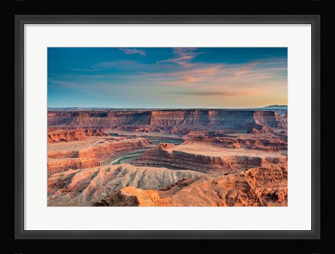 Framed Sunset At Deadhorse Point State Park Print