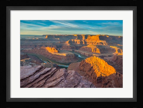 Framed Sunrise At Dead Horse Point State Park Print