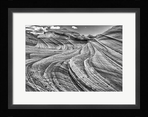 Framed Second Wave Zion National Park Kanab, Utah (BW) Print