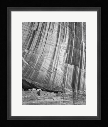 Framed White House Ruin Canyon De Chelly, Utah (BW) Print