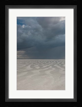 Framed Flooded Desert Floor At The Bonneville Salt Flats, Utah Print